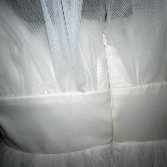 Katie May White Tulle Short Strapless Dress - Picture 4 of 9